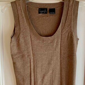 Beige sweater tank top